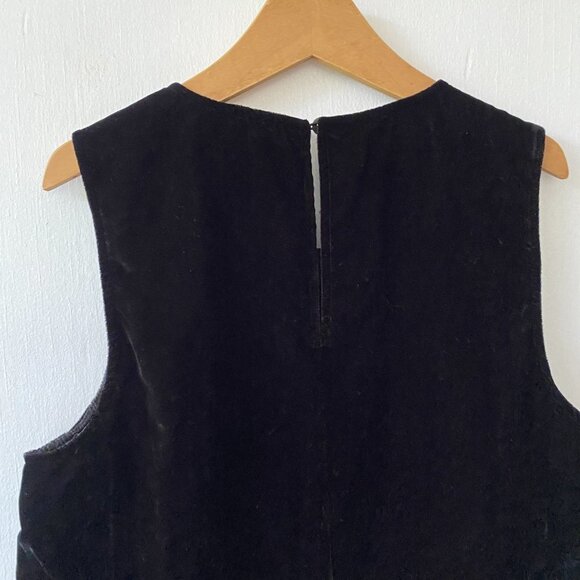 J.Crew Sleeveless Blouse Womens Size 4 Black Velvet Peplum Hem NWT Keyhole Neck - Picture 10 of 10